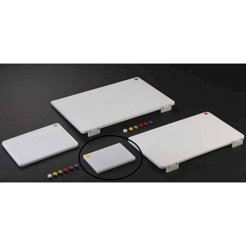 Planche à découper HACCP en plastique blanc gaufré cm 22x15x1,5