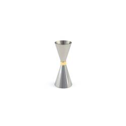 Jigger Mr Slim de acero inoxidable con anillo de oro cl 3-4.5