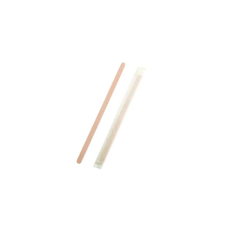 Palas de capuchino envueltas individualmente en madera 14 cm