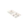 Boîte à emporter Duni avec couvercle à 3 compartiments en pulpe blanche cm 23,6x23,1