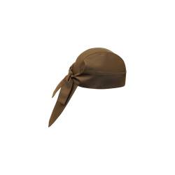 Egochef bandana de chef en coton polyester marron