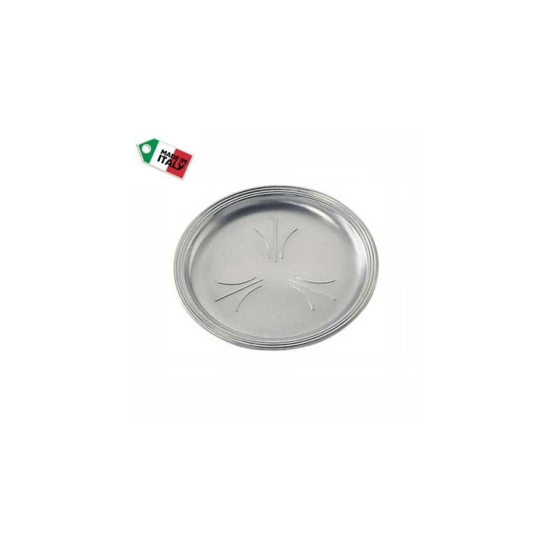 Posavasos redondo dórico Motta de acero inoxidable 10 cm