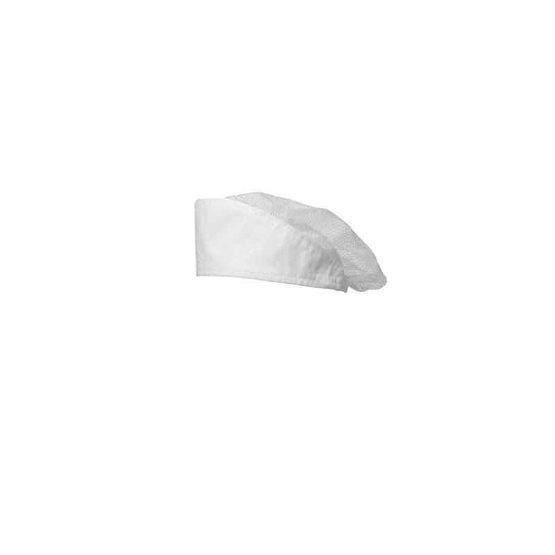 Gorra de malla 100% poliéster blanco