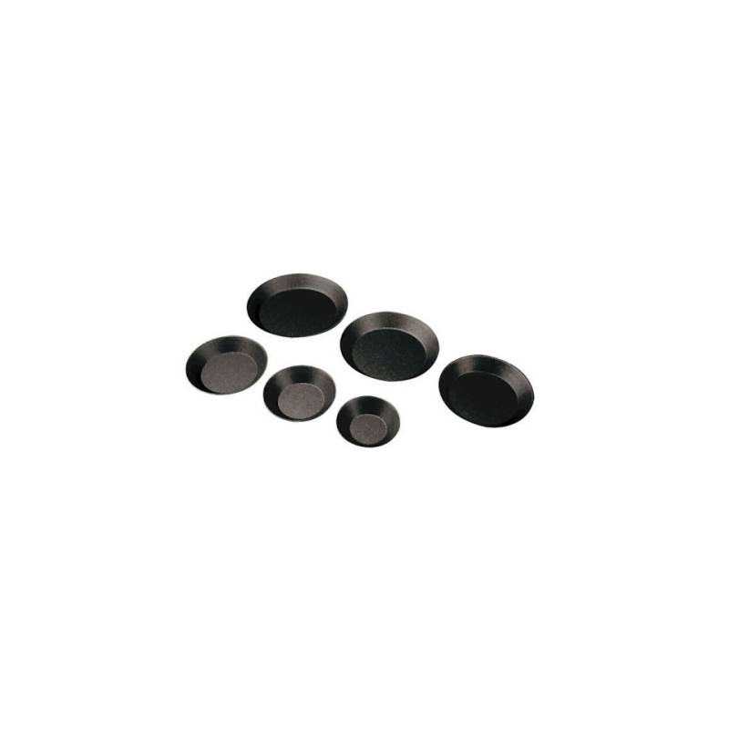 Moules ronds ou tartelettes anti-adhésifs en métal Paderno 10 cm