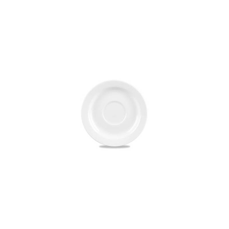 Plato de té Profile Churchill Line de cerámica vitrificada blanca 15 cm