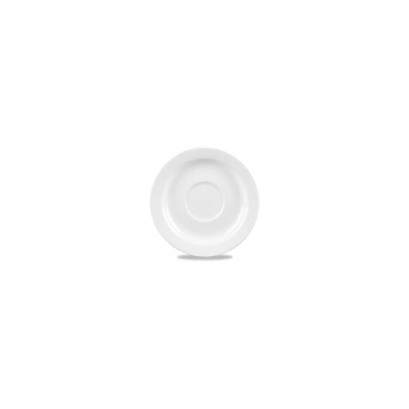 Plato de café Profile Churchill de cerámica vitrificada blanca 12,8 cm
