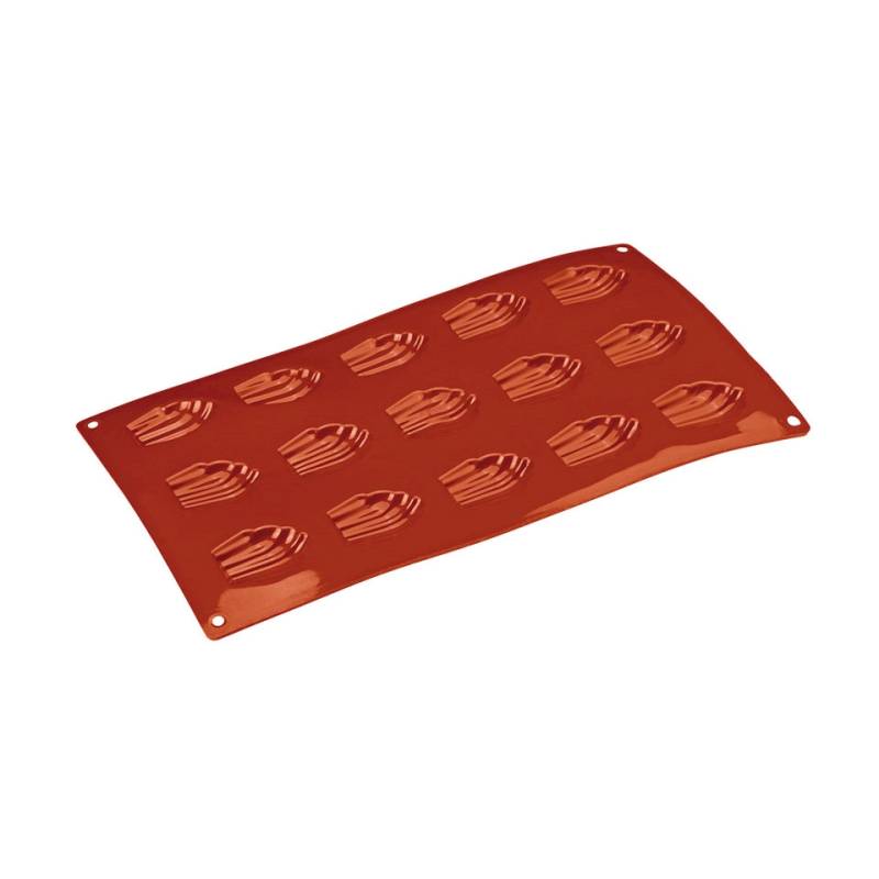 Flexipad madeleine 15 impressions silicone marron cm 30x17,5