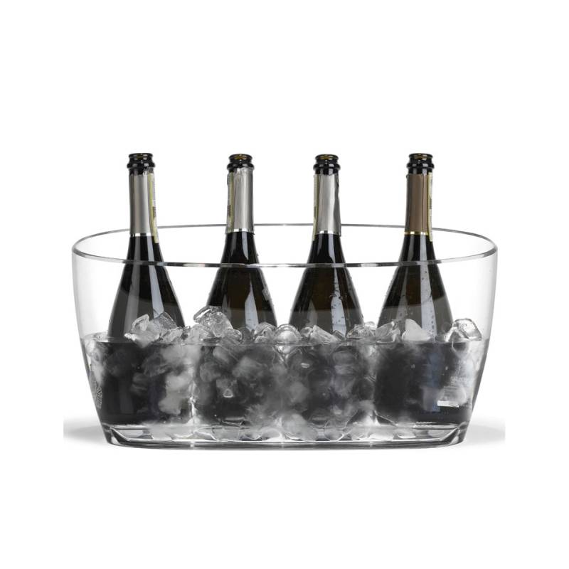 Depósito ovalado transparente para vino espumoso Jeroboam lt 10,5