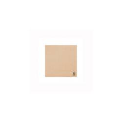 Serviettes biodégradables en cellulose écru 33x33 cm