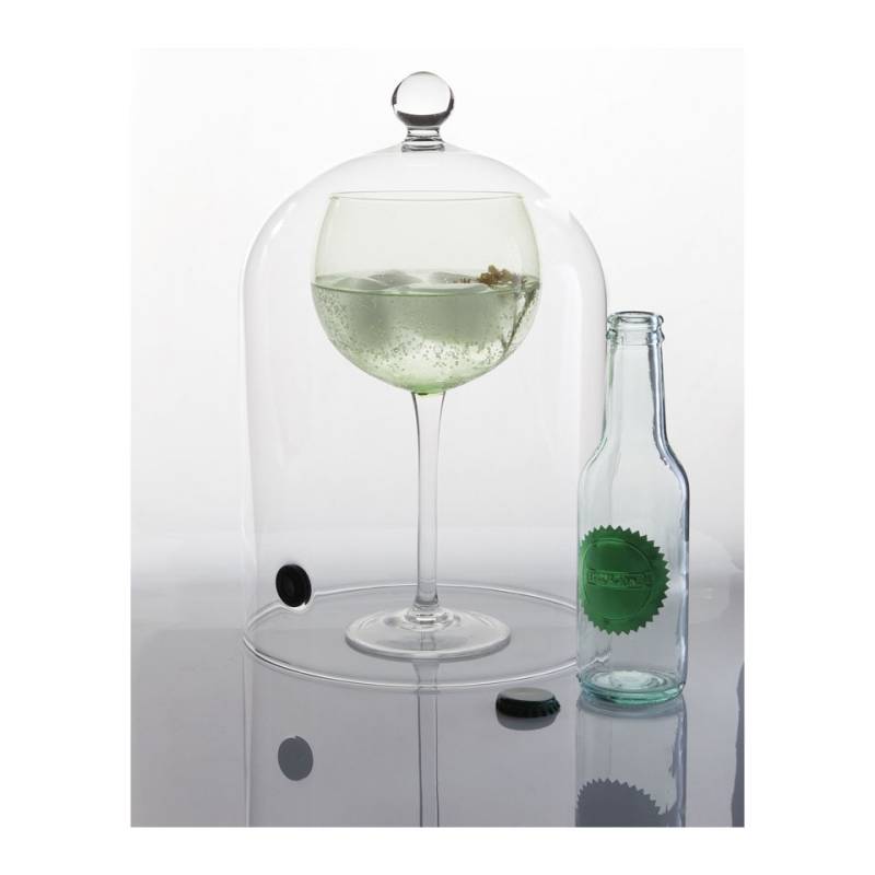 Campana de cóctel 100% vidrio Chef con válvula cm 29x19