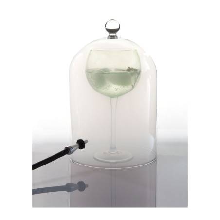 Campana de cóctel 100% vidrio Chef con válvula cm 29x19