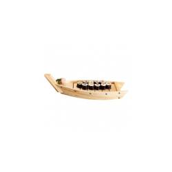 Bateau à sushi en bois 44x13x11 cm