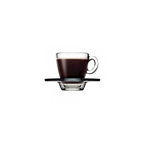 Taza de café Aqua con placa de vidrio transparente cl 7,5