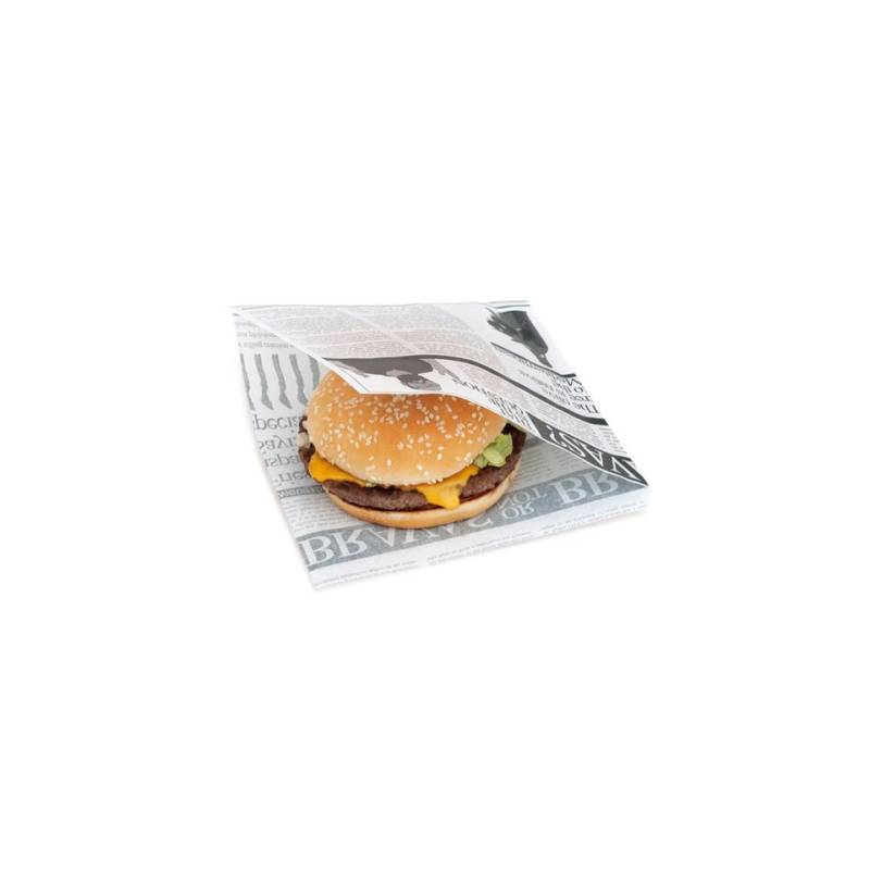 Bolsas de papel para hamburguesas Times decor 16x16,5 cm