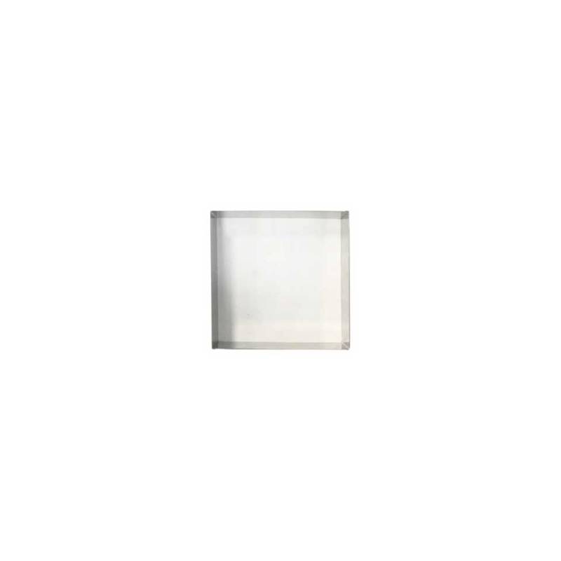 Molde cuadrado de acero inoxidable 3x3 cm