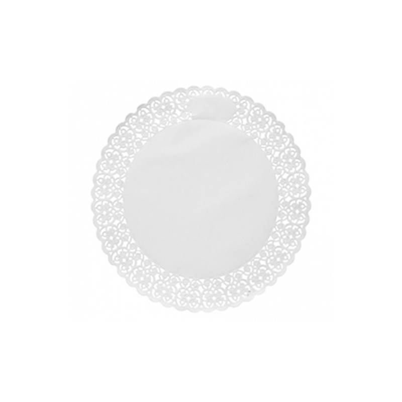 Encaje redondo de papel blanco cm 30