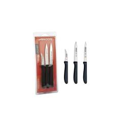 Set de 3 couteaux d'office Genoa Arcos noir Arcos