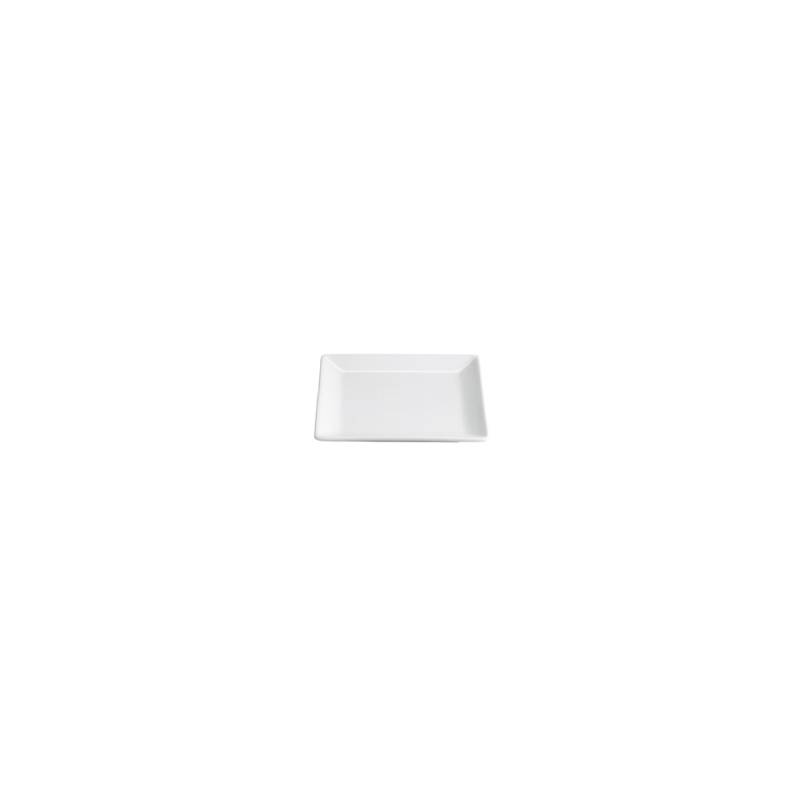 Ming square plate in white porcelain 9x9 cm