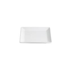 Platillo Quadro Ming de porcelana blanca 12 cm