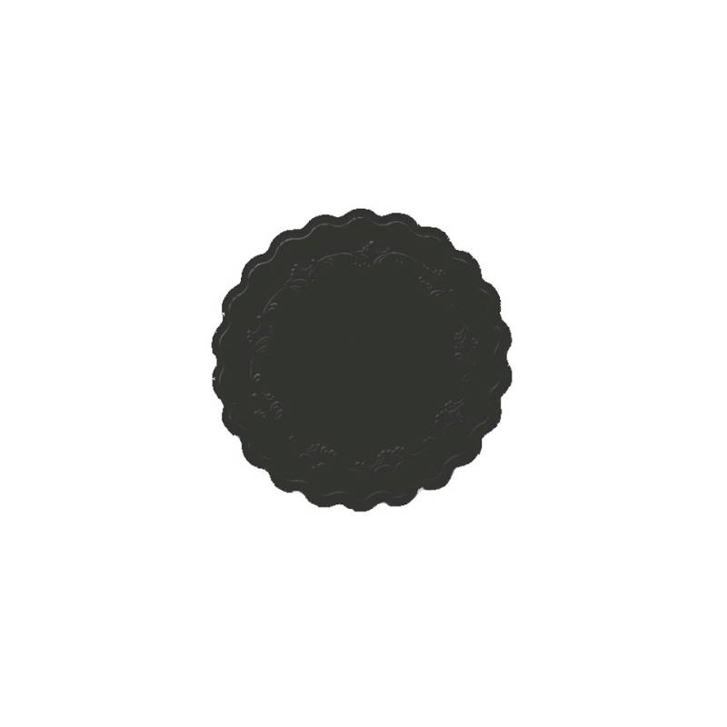 Sous-verres jetables Romance Duni noir 9 cm
