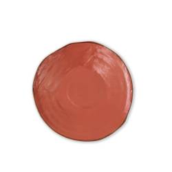 Orange ceramic Mediterraneo Novità Home flat plate 27.5 cm