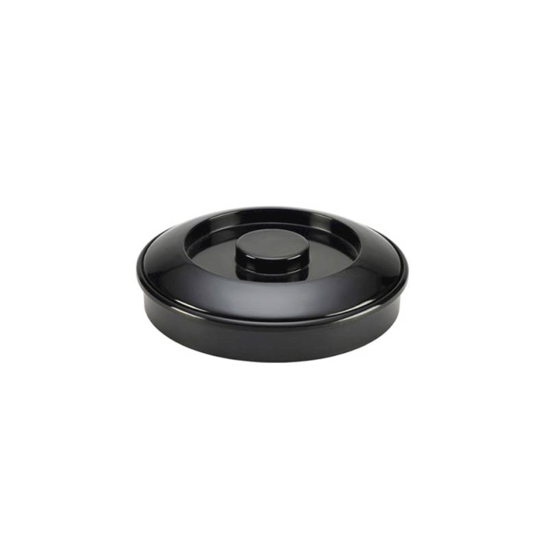 Tortillero con tapa de plástico negro 18 cm
