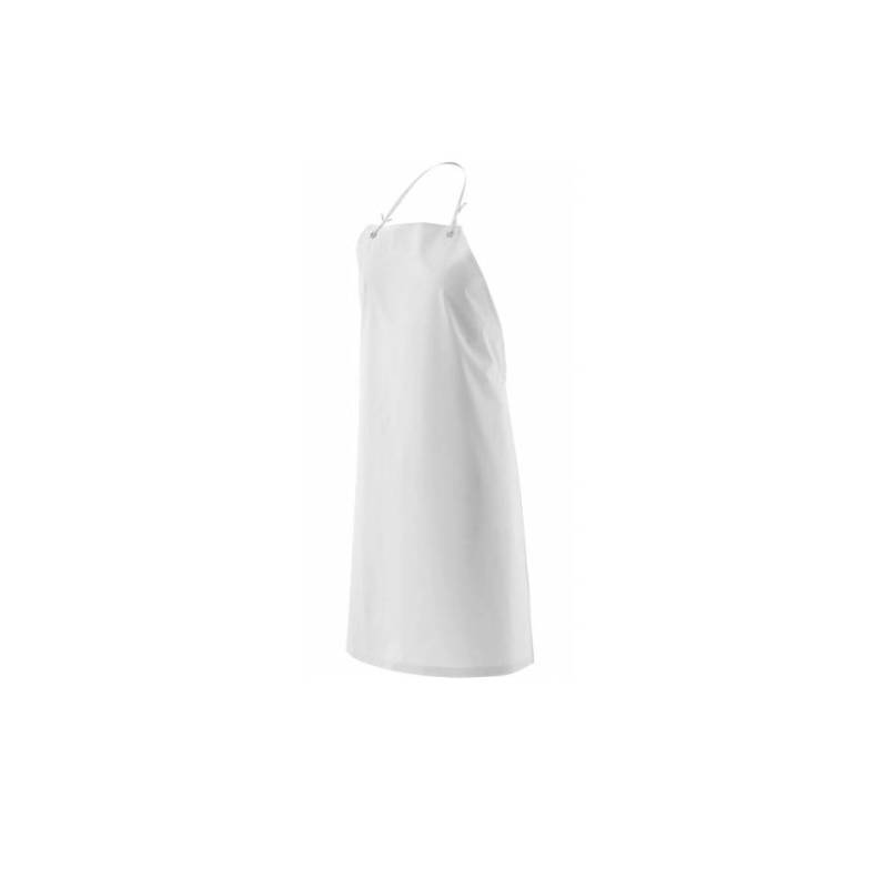 Tablier à bavette ciré imperméable blanc 95x75 cm