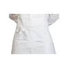 Delantal con peto y bolsillos espiga blanco cm 90x75