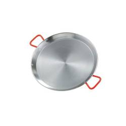 Ideal Ilsa paellera maxi de acero al carbono con asas rojas cm 60