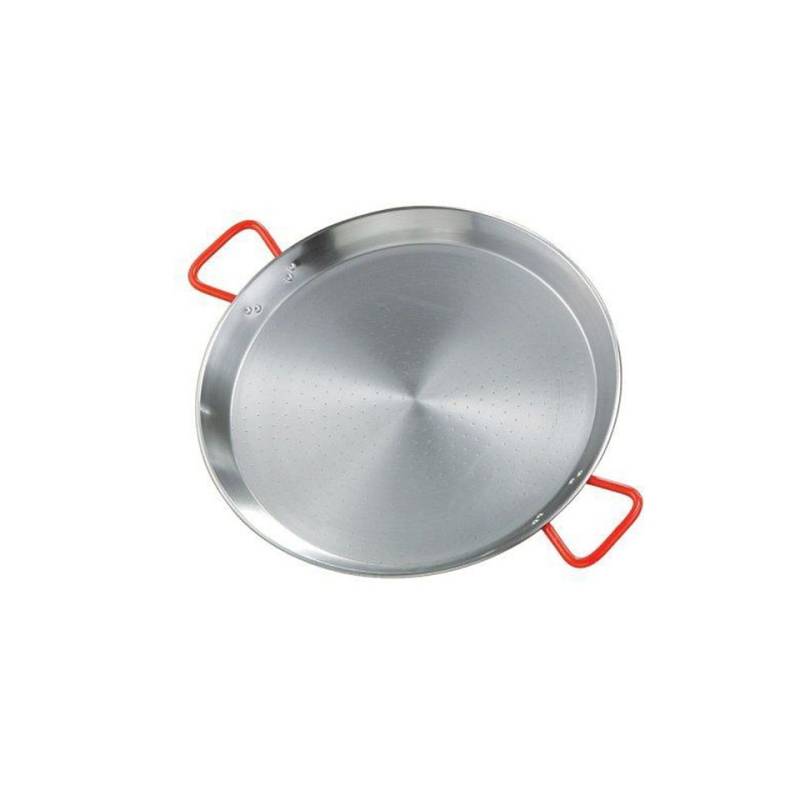 Ideal Ilsa maxi poêle à paella en acier carbone avec poignées rouges cm 60
