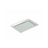 Bandeja rectangular clásica de acero inoxidable pulido 31x22 cm