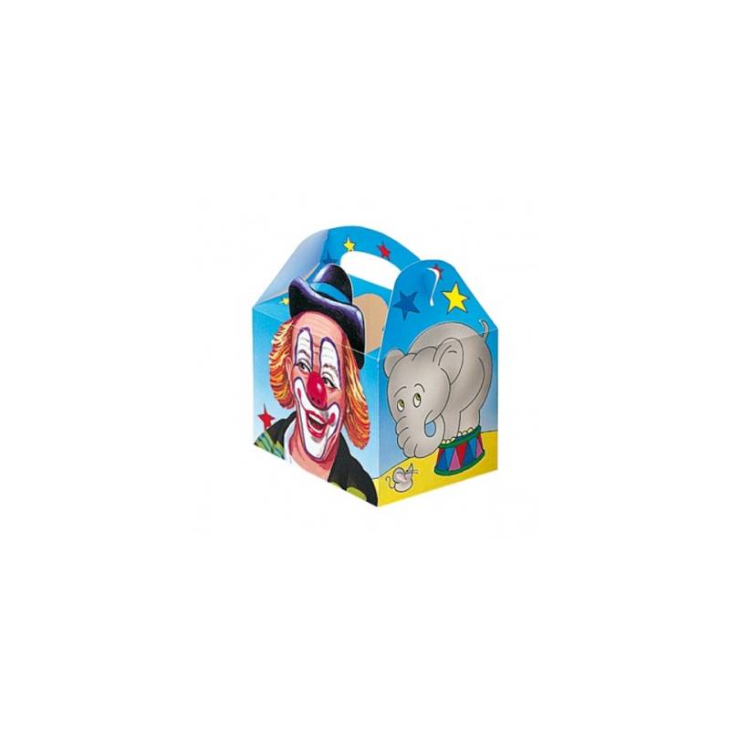 Caja de cartón para llevar Circo infantil con dibujos cm 16 x 10 x 17