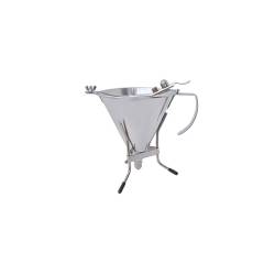 Entonnoir à piston De Buyer avec support, acier inoxydable lt 1,5