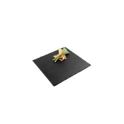 Paderno Assiette carrée en ardoise naturelle 25x25 cm