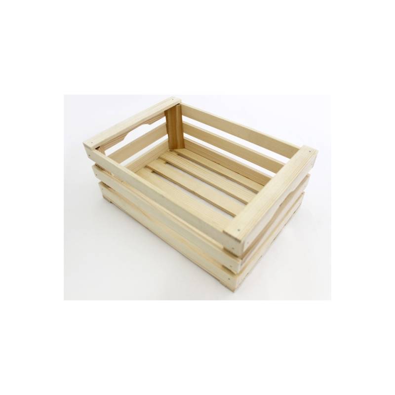 Caja de listones de madera de 25 cm