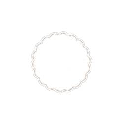 Posavasos de papel blanco y dorado 9 cm