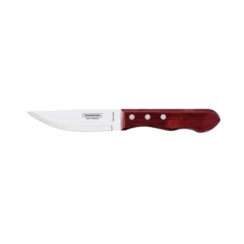 Cuchillo Jumbo Tramontina de acero inoxidable con mango de polywood cm 25