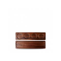 Bandeja rectangular Deli Churchill de madera de acacia marrón 4 impresiones cm 35,2x9