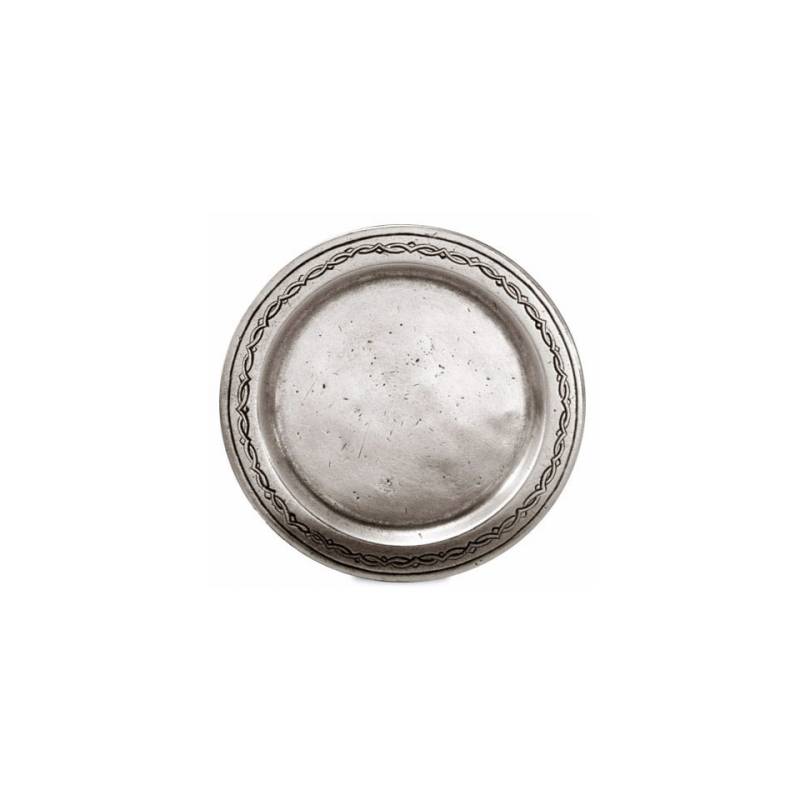 Antioco Cosi Tabellini sous-verres en étain satiné cm 10,5