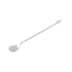Cuillère de bar avec fourchette en acier inoxydable 28,5 cm