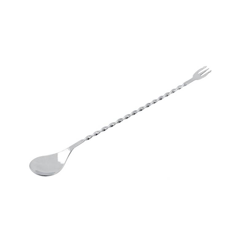 Cuchara de bar con tenedor de acero inoxidable 28,5 cm