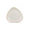 Plato plano triangular de cerámica vitrificada blanca Stonecast Churchill 22,9 cm