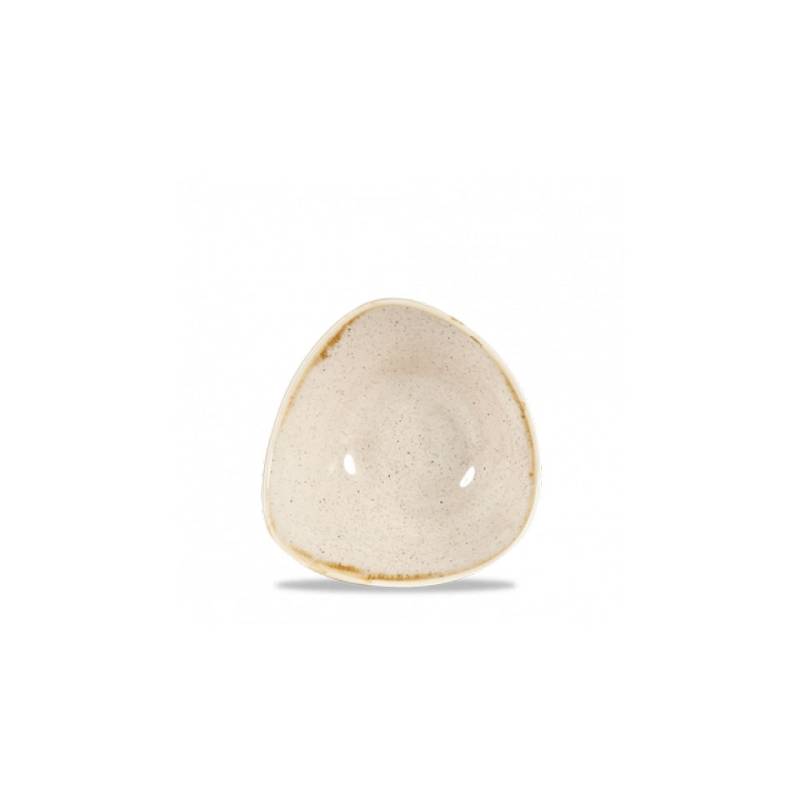 Coupe Churchill triangulaire en céramique vitrifiée crème Stonecast 15,3 cm