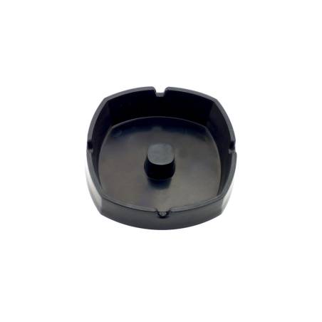 Cendrier empilable en nylon noir 9,5X9,5X3,5 cm