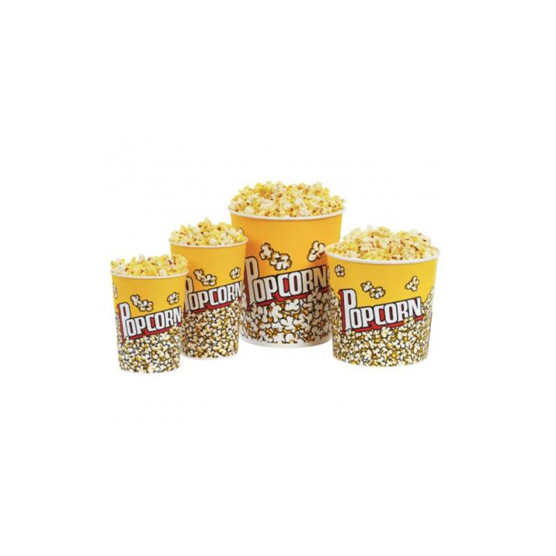 Récipients à pop-corn avec décoration en papier 19.5x13 cm