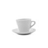 Assiette et tasse à chapeau en porcelaine blanche Lisboa cl 21,6