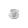 Taza de café Lisboa con plato de porcelana blanca cl 8