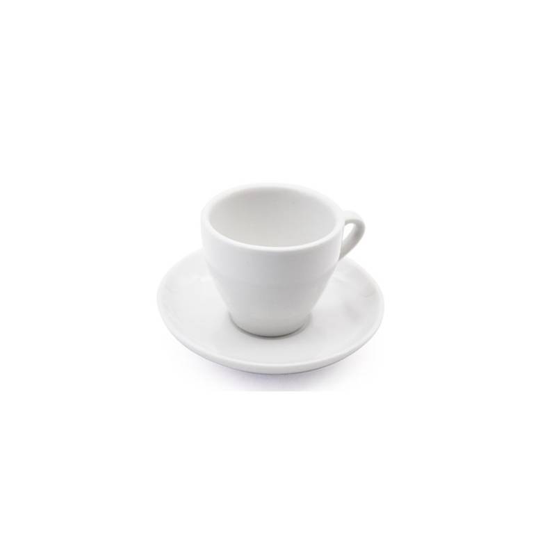 Taza Minho con plato de porcelana blanca cl 20