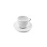 Taza Minho con plato de porcelana blanca cl 20