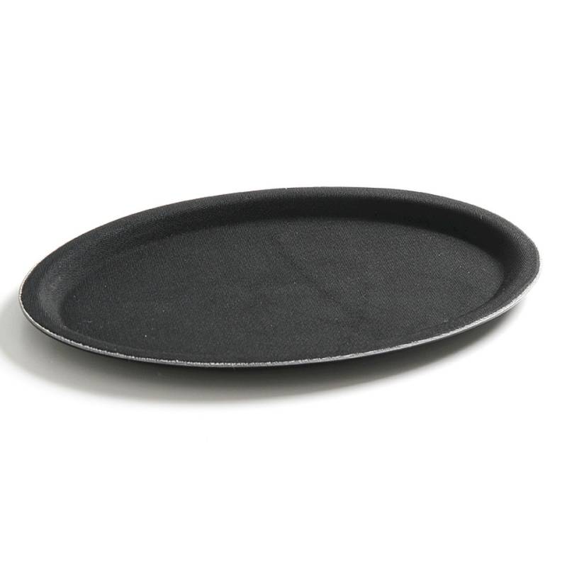 Hendi bandeja ovalada antideslizante de fibra de vidrio negra cm 60x73